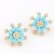 Seashell Blue Flower Stud Earrings